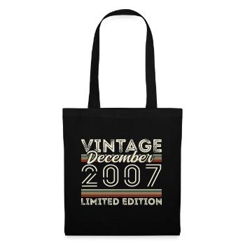 Vintage December 2007 - 18th Anniversary December - Tote Bag - black - Front