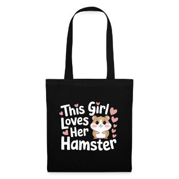 Hamster - Stoffbeutel - Schwarz - Vorne