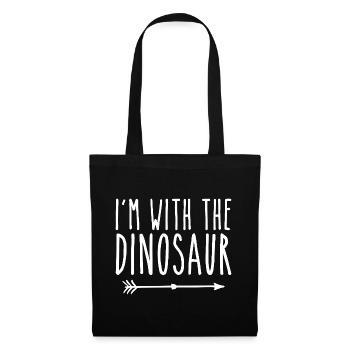 I'm With The Dinosaur Adult Kids Men Women Costume - Sac en tissu - noir - Devant