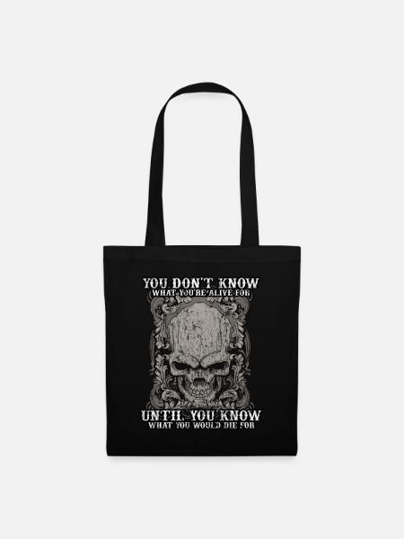 Tattoo tattoo skull death biker gift idea - Tote Bag - black