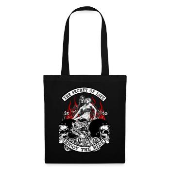 Chopper Moto Motocycliste Cadeau Biker - Sac en tissu - noir - Devant
