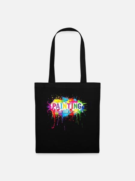 Peintre Artiste Art Peinture Peinture Brosse Peinture - Sac en tissu - noir