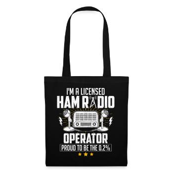 Je suis un opérateur de radioamateur agréé - Sac en tissu - noir - Devant