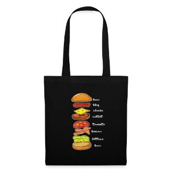 Hamburger Burger Cheeseburger Instructions Gift - Tote Bag - black - Front