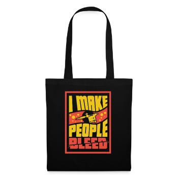 Cooles I Make People Bleed Tattoo Artist Shirt - Stoffbeutel - Schwarz - Vorne