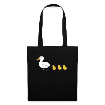Oie canard poussin oiseau oiseau oiseau jaune cadeau - Sac en tissu - noir - Devant