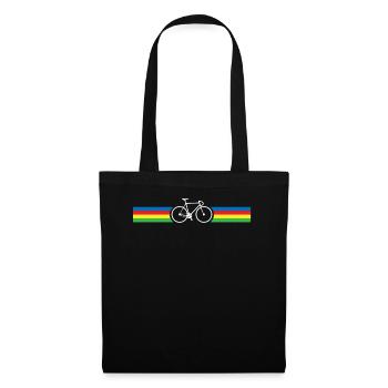 Fahrrad Geschenk Radfahren fahren Geburtstag Rad - Stoffbeutel - Schwarz - Vorne