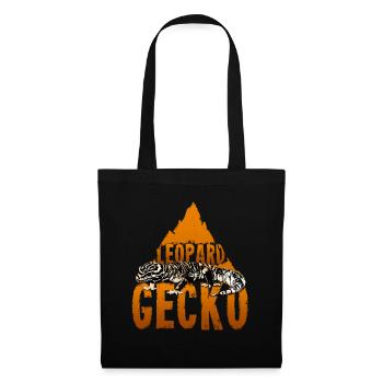 Léopard gecko lézard cadeau de reptiles désert - Sac en tissu - noir - Devant