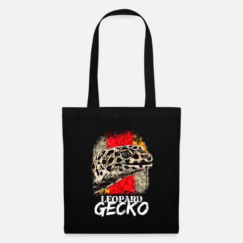 Leopardgecko - Stoffbeutel - Schwarz