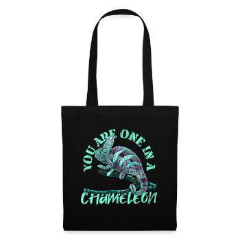 caméléon - Sac en tissu - noir - Devant