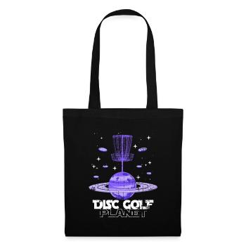 Cadeau étoile disque golf - Sac en tissu - noir - Devant