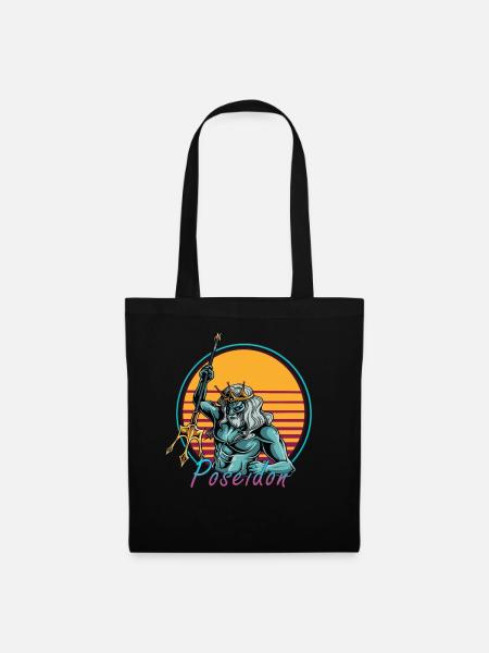 Poséidon Dieu De La Mer Mythologie Grecque années 80 - Sac en tissu - noir