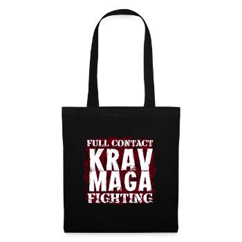 Krav Maga Nahkampf Kontaktkampf Geschenk - Stoffbeutel - Schwarz - Vorne