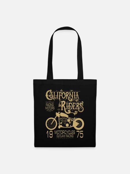 Vintage Retro Motorcycle Gift For Men California - Tote Bag - black