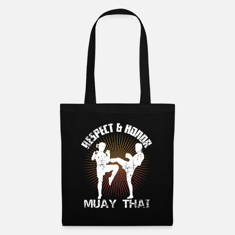 Cadeau de boxe thai muay thai - Sac en tissu - noir