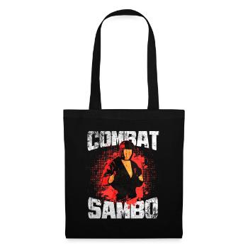Cadeau de combattant sambo - Sac en tissu - noir - Devant