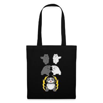 Panda Fusion Panda bear polar bear black bear gift - Tote Bag - black - Front