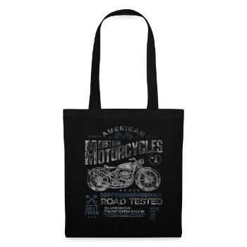 T-shirt mojo à motif de moto américaine personnalisée - Sac en tissu - noir - Devant