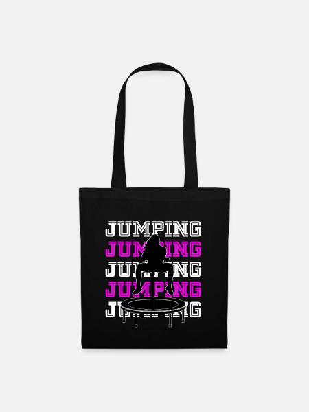 Jumping Trampolin Fitness Workout Trendsport - Stoffbeutel - Schwarz
