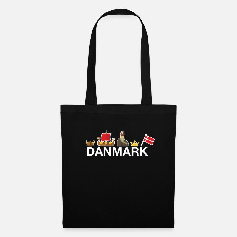 DANMARK Dänemark Strand Urlaub Dünen Meer - Stoffbeutel - Schwarz