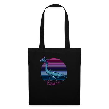 Vintage Rétro Néon 80s Loch Ness Monster Nessie - Sac en tissu - noir - Devant