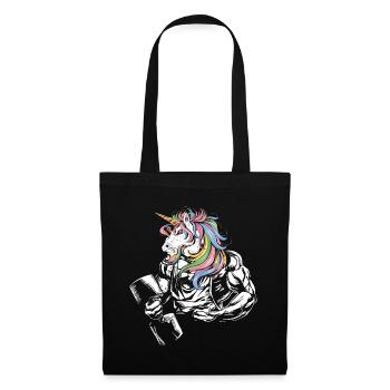 Einhorn Bodybuilding Unicorn Fitness Training - Tote Bag - black - Front