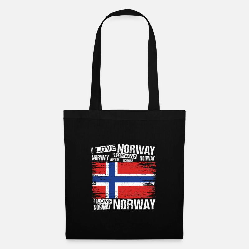 Ich Liebe Norwegen - Stoffbeutel - Schwarz