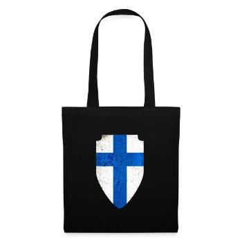 Armoiries de la Finlande - Sac en tissu - noir - Devant