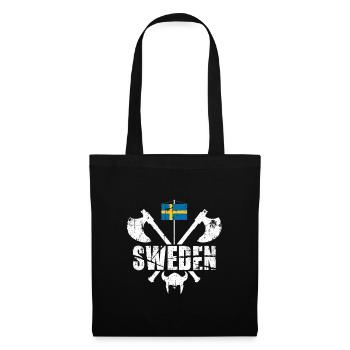 Suède Viking cadeau - Sac en tissu - noir - Devant