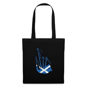 Ecosse de cornemuse - Sac en tissu - noir - Devant