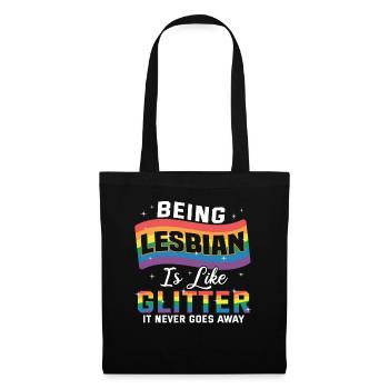 Fierté lesbienne LGBT cadeau arc en ciel - Sac en tissu - noir - Devant