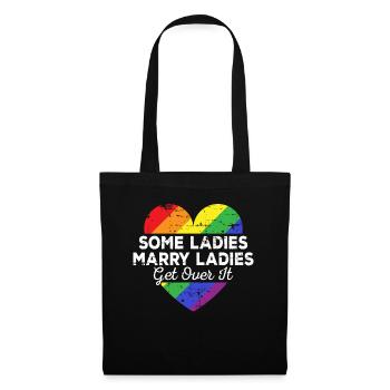 Wife marries wife wedding lesbian lesbian JGA - Tote Bag - black - Front