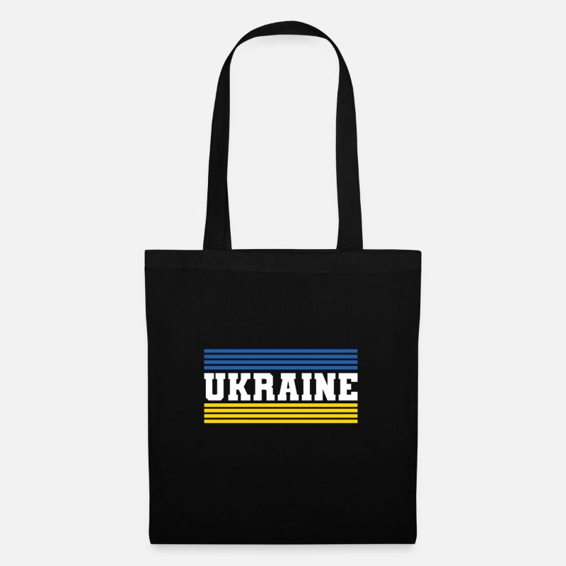 Ukraine - Stoffbeutel - Schwarz