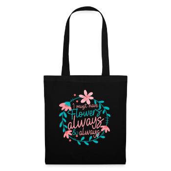 Fleuriste fleuriste fleuriste floristique proverbe - Sac en tissu - noir - Devant