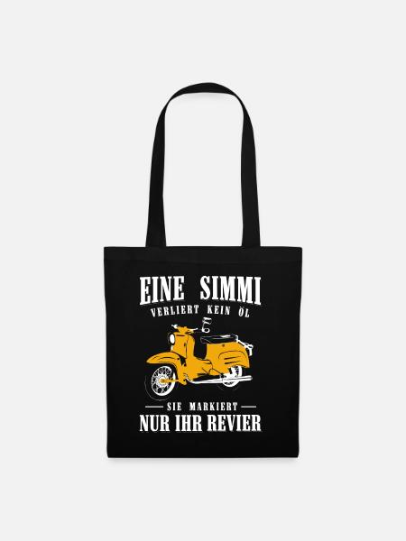 Schwalbe, Eine Simmi leckt nicht,Markiert Revier - Stoffbeutel - Schwarz