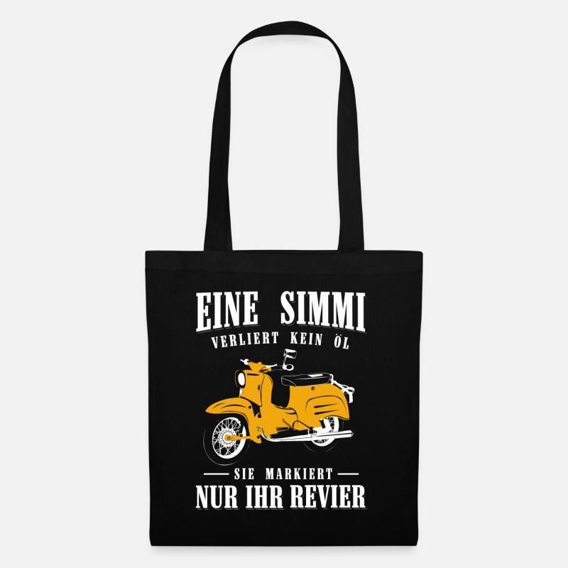 Schwalbe, Eine Simmi leckt nicht,Markiert Revier - Stoffbeutel - Schwarz