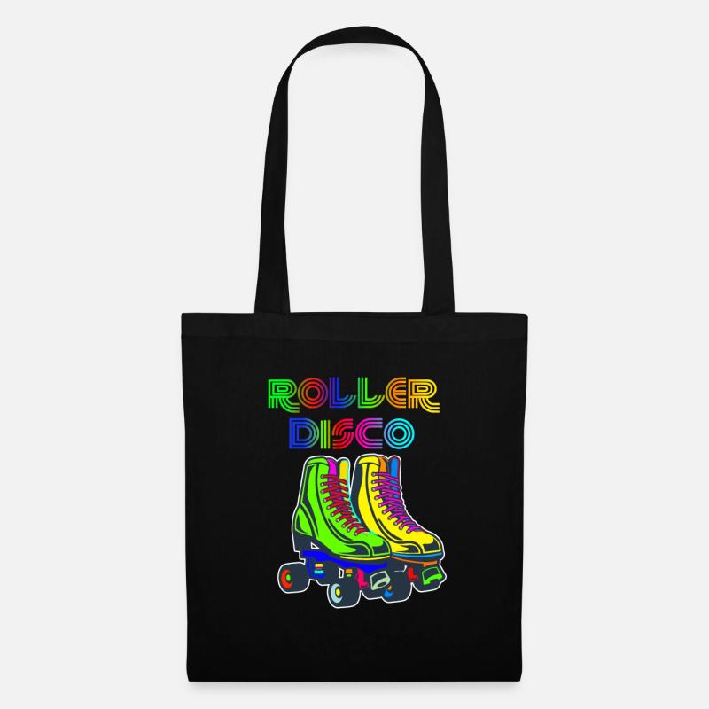 Roller Skates Roller Disco Retro 70s 80s 70s 80s - Tote Bag - black