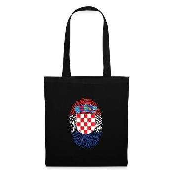 Croatia fingerprint - Tote Bag - black - Front