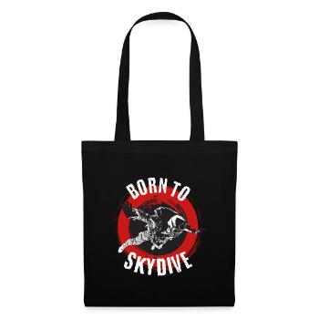 Parachute skydiving parachuting - Tote Bag - black - Front