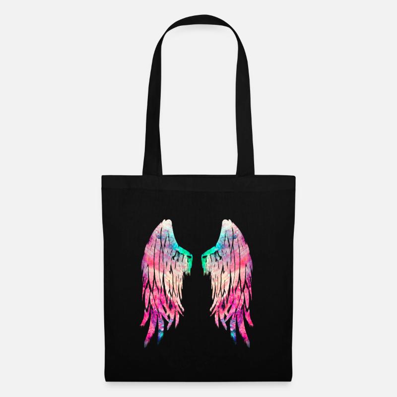 ailes d'ange - Sac en tissu - noir
