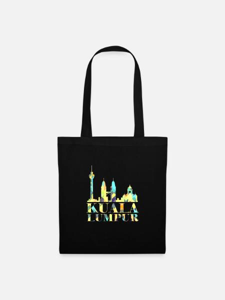 Kuala Lumpur Malaysia Geschenk - Stoffbeutel - Schwarz
