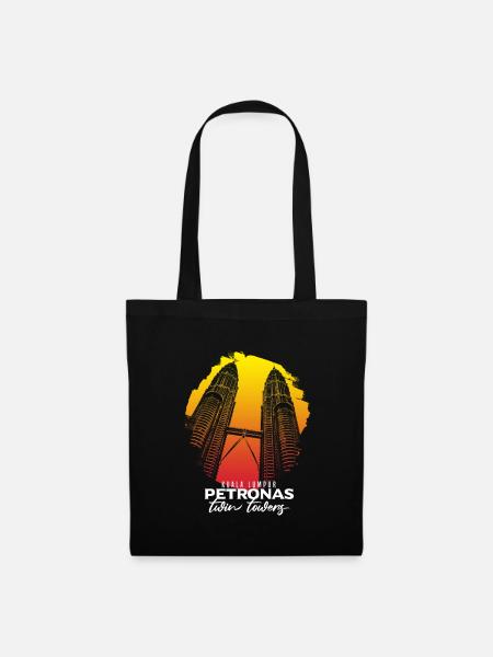 Kuala Lumpur Petronas Geschenk - Stoffbeutel - Schwarz