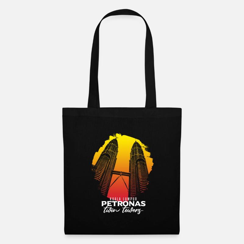 Kuala Lumpur Petronas Geschenk - Stoffbeutel - Schwarz