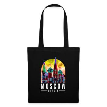 Moskau Russland - Stoffbeutel - Schwarz - Vorne