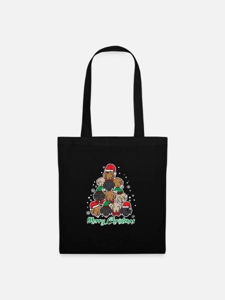 Doberman Christmas tree - Tote Bag - black