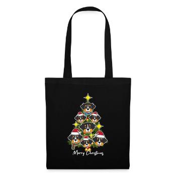 Bernese Mountain Dog Christmas Tree Gift - Tote Bag - black - Front