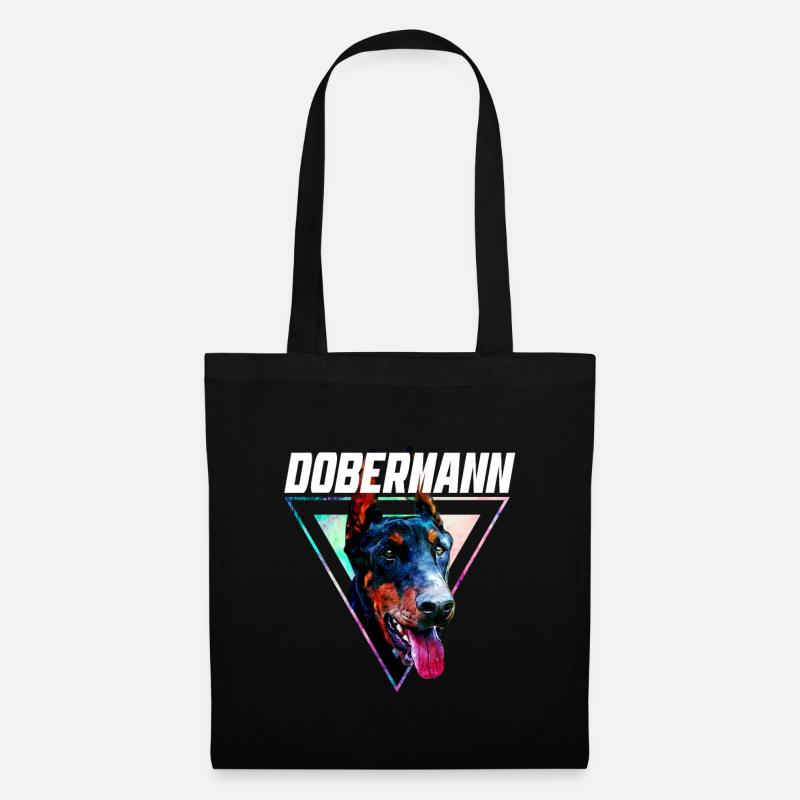 Doberman - Sac en tissu - noir