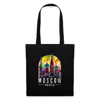 Moskau Russland - Stoffbeutel - Schwarz - Vorne