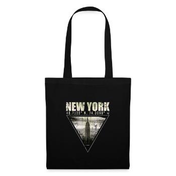 New York Skyline - Stoffbeutel - Schwarz - Vorne