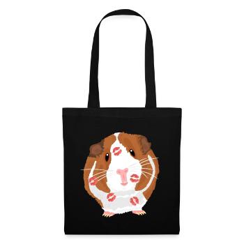 Cadeau de pecker de rongeur hamster cochon d'Inde - Sac en tissu - noir - Devant